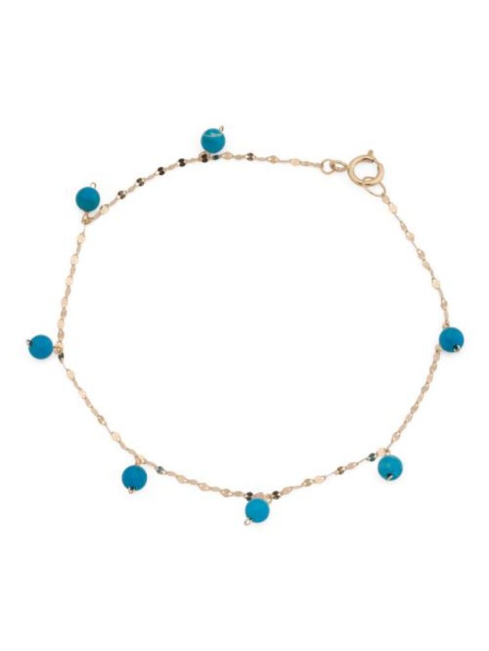 NEW Solid 14K Gold Turquoise Bracelet